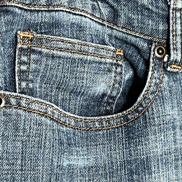 Chicos Platinum Straight Jeans Small Blue Denim Stretch - Picture 8 of 12